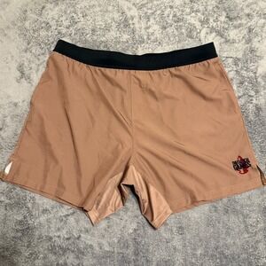 Tachuntfish Mens 3XL Tan Athletic Shorts Tactical Games Quick Dry‎ Workout Gym
